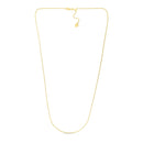 14k Yellow Gold Adjustable Rope Chain 1.0mm-7