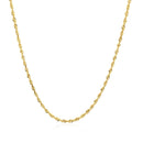 14k Yellow Gold Solid Diamond Cut Rope Chain (1.60 mm)-7