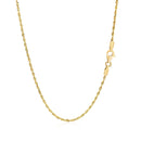 14k Yellow Gold Solid Diamond Cut Rope Chain (1.60 mm)-8