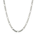 2.6mm 14k White Gold Solid Figaro Chain-7