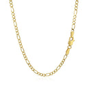 3.0mm 10k Yellow Gold Solid Figaro Chain-8