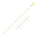 Diamond Cut Bead Links Pendant Chain in 14k Two Tone Gold (3.5mm)-7