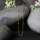 Diamond Cut Bead Links Pendant Chain in 14k Two Tone Gold (3.5mm)-9