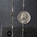 Diamond Cut Bead Links Pendant Chain in 14k Two Tone Gold (3.5mm)-12