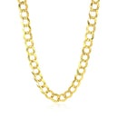 7.0mm 14k Yellow Gold Solid Curb Chain-7