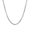 2.3mm 14k White Gold Diamond Cut Cable Link Chain-7
