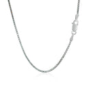 14k White Gold Classic Box Chain 1.1mm-8