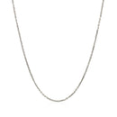 18k White Gold Cable Chain 1.1mm-8