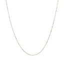 10k White Gold Classic Box Chain 0.45mm-7