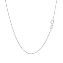 10k White Gold Classic Box Chain 0.45mm-8