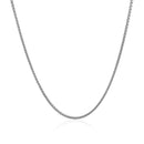 14k White Gold Diamond Cut Round Wheat Chain 1.2mm-8