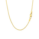 14k Yellow Gold Round Wheat Chain 1.0mm-9
