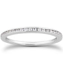 14k White Gold Slim Profile Diamond Channel Set Wedding Ring Band-3