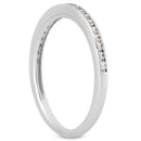 14k White Gold Slim Profile Diamond Channel Set Wedding Ring Band-4
