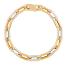 14k Yellow Gold MOP Paperclip Gem Link Bracelet (7.00 mm)-5