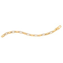 14k Yellow Gold MOP Paperclip Gem Link Bracelet (7.00 mm)-6