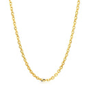 2.6mm 14k Yellow Gold Diamond Cut Cable Link Chain-9