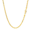2.6mm 14k Yellow Gold Diamond Cut Cable Link Chain-10