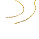 2.6mm 14k Yellow Gold Diamond Cut Cable Link Chain-11