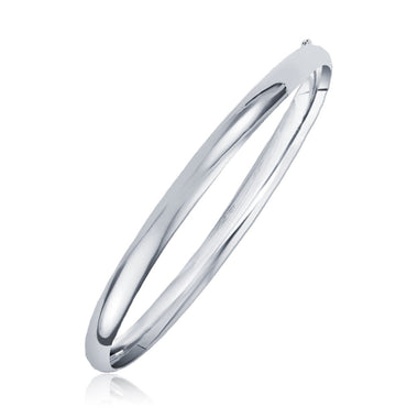 Classic Bangle in 14k White Gold (6.0mm) - 0