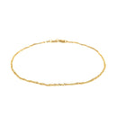 14k Yellow Gold Singapore Bracelet 1.0mm-6