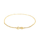 14k Yellow Gold Singapore Bracelet 1.0mm-7