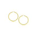 14k Yellow Gold Polished Hoop Earrings (15 mm)-2