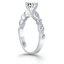 14k White Gold Fancy Shaped Diamond Engagement Ring-6