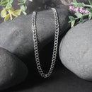 3.6mm 14k White Gold Solid Curb Chain-8