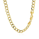 6.2mm 14k Yellow Gold Curb Chain-7