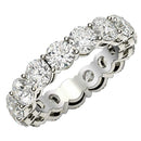 Round Cut Lab Grown Diamond Eternity Ring in 14k White Gold (5 cttw FG/VS2)-8