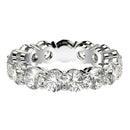 Round Cut Lab Grown Diamond Eternity Ring in 14k White Gold (5 cttw FG/VS2)-9
