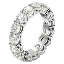 Round Cut Lab Grown Diamond Eternity Ring in 14k White Gold (5 cttw FG/VS2)-11
