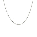 18k White Gold Box Chain 0.6mm-7