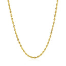 2.5mm 14k Yellow Gold Solid Diamond Cut Rope Chain-7