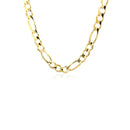 6.0mm 14k Yellow Gold Solid Figaro Chain-6
