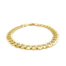 8.2mm 14k Yellow Gold Solid Curb Bracelet-7