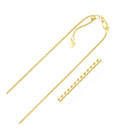 14k Yellow Gold Adjustable Box Chain (1.10 mm)-6