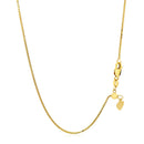 14k Yellow Gold Adjustable Box Chain (1.10 mm)-9