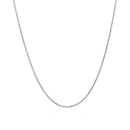 14k White Gold Diamond Cut Round Wheat Chain 1.0mm-7