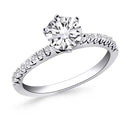 14k White Gold Engagement Ring with Fishtail Diamond Accents-2