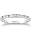 14k White Gold Channel Set Diamond Wedding Ring Band Set 1/3 Around-3