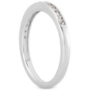 14k White Gold Channel Set Diamond Wedding Ring Band Set 1/3 Around-4