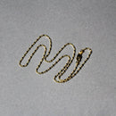 14k Yellow Gold Diamond-Cut Alternating Bead Chain 1.2mm-12