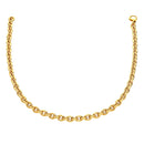 14k Yellow Gold Polished Cable Link Necklace-4