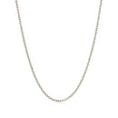 14k White Gold Diamond Cut Cable Link Chain 1.5mm-9