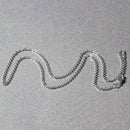 14k White Gold Diamond Cut Cable Link Chain 1.5mm-12