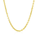 2.3mm 14k Yellow Gold Diamond Cut Cable Link Chain-9