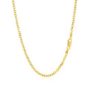 2.3mm 14k Yellow Gold Diamond Cut Cable Link Chain-10