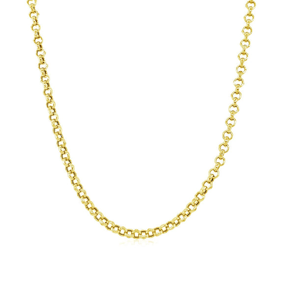 2.3mm 10k Yellow Gold Rolo Chain